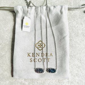 KENDRA SCOTT Elisa Gold Pendant Necklace In Multi Color/Rainbow Drusy - PLS READ